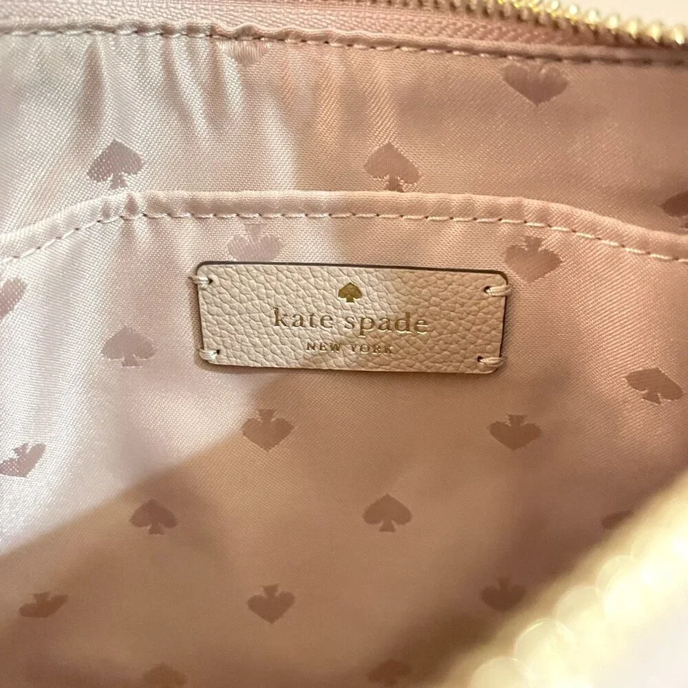 New Kate Spade Bailey Crossbody Bag Warm Beige Leather NWT